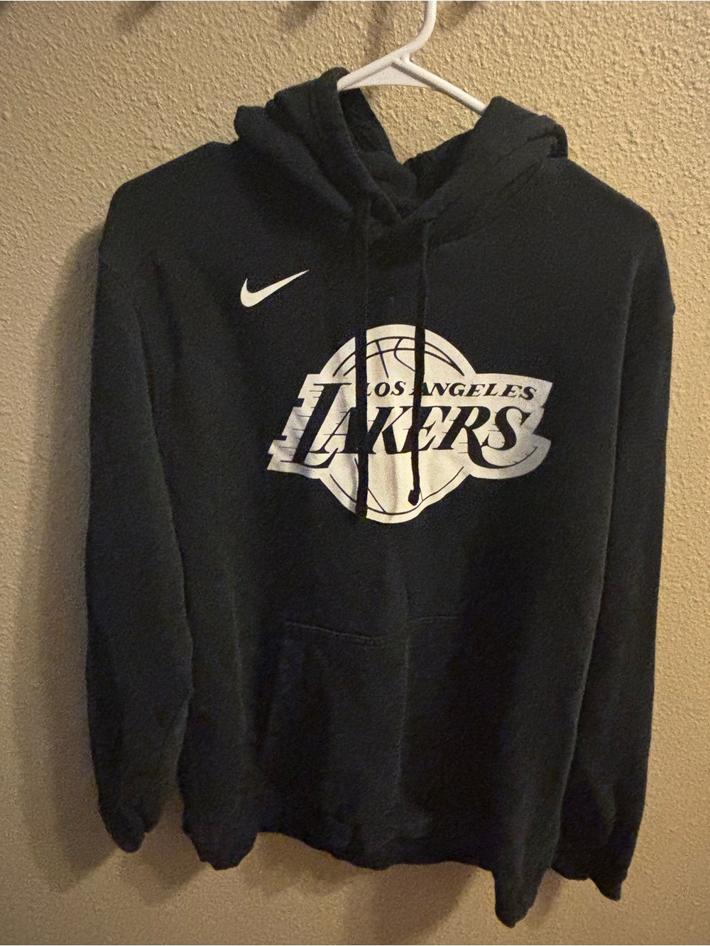 Nike Black Los Angeles Lakers Hoodie with White Logo
